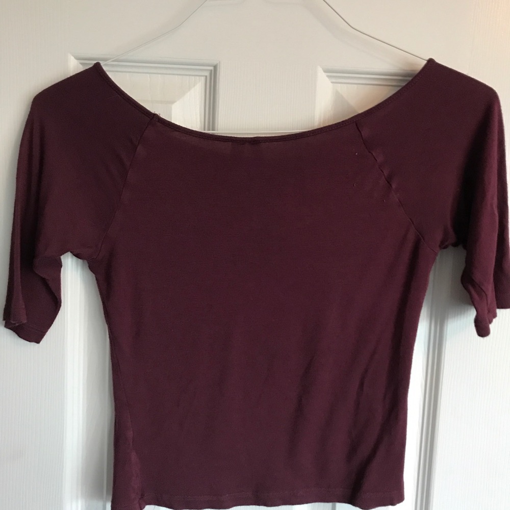 Maroon crop top